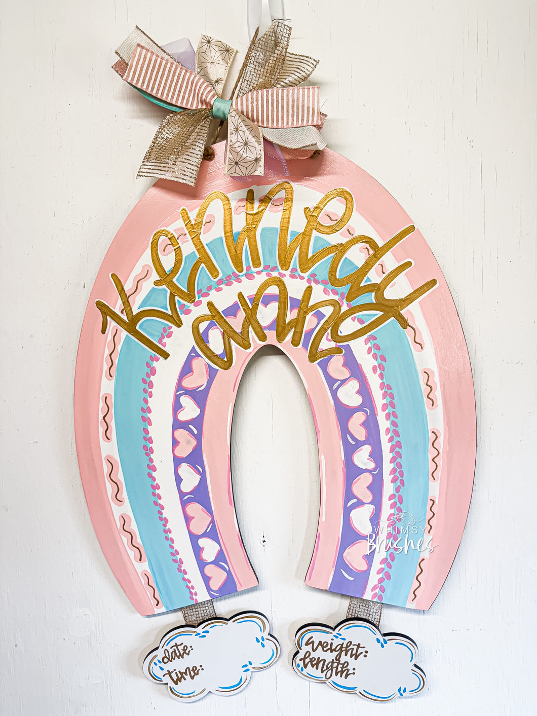 Rainbow of Love Baby Doorhanger