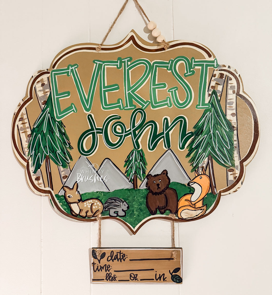 Forest Friends Baby Doorhanger
