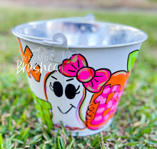 Load image into Gallery viewer, Trick or Treat Halloween Galvanized Bucket

