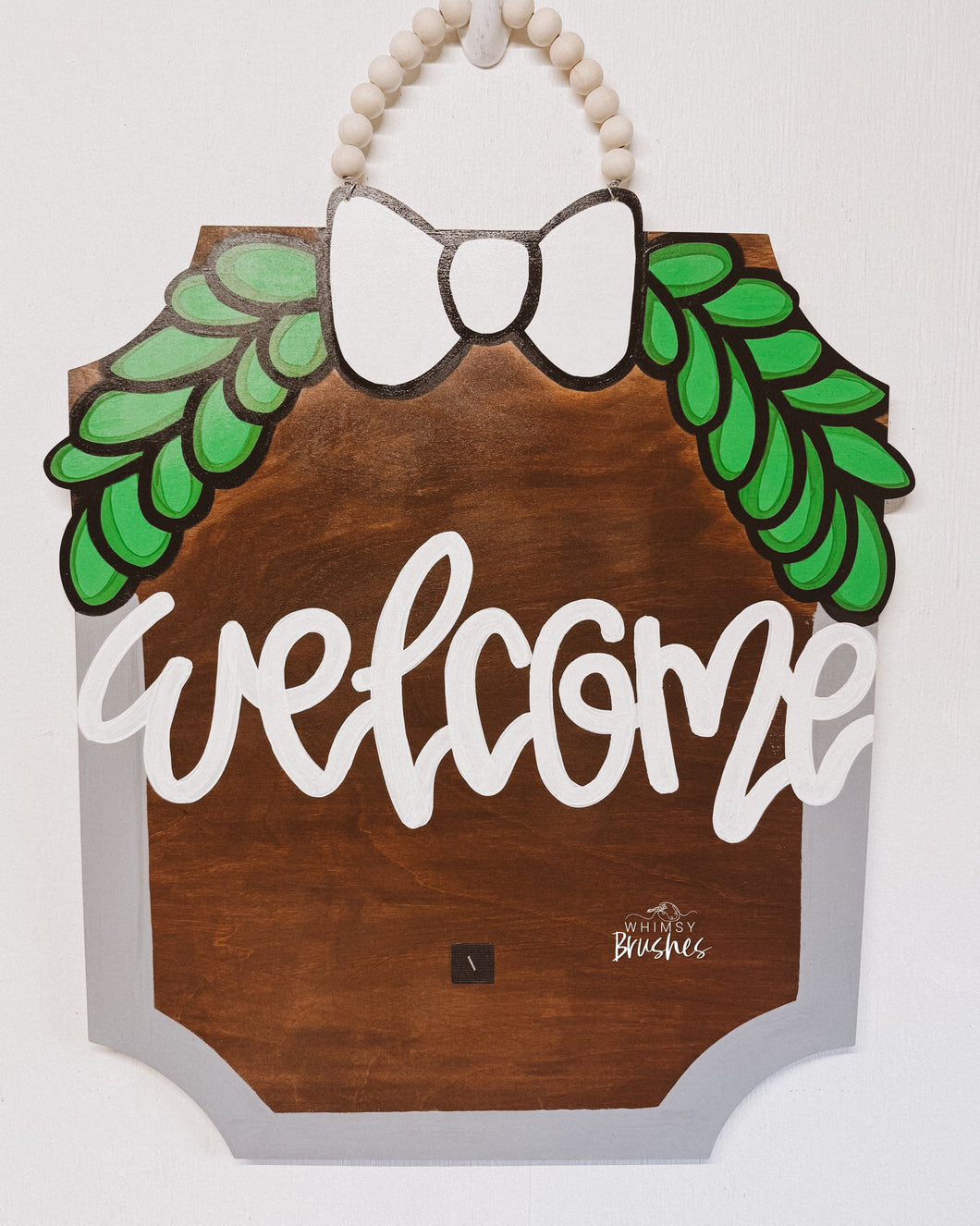 Leafy Bow Wreath Interchangeable Doorhanger