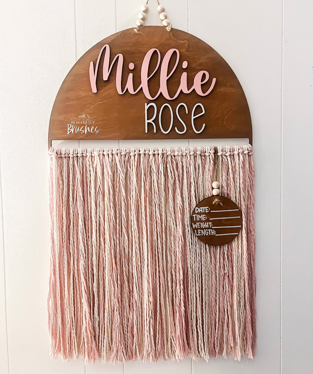 Half Circle Macrame Baby Doorhanger