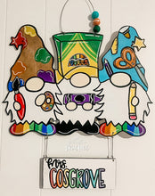 Load image into Gallery viewer, Teacher Gnome Trio Doorhanger

