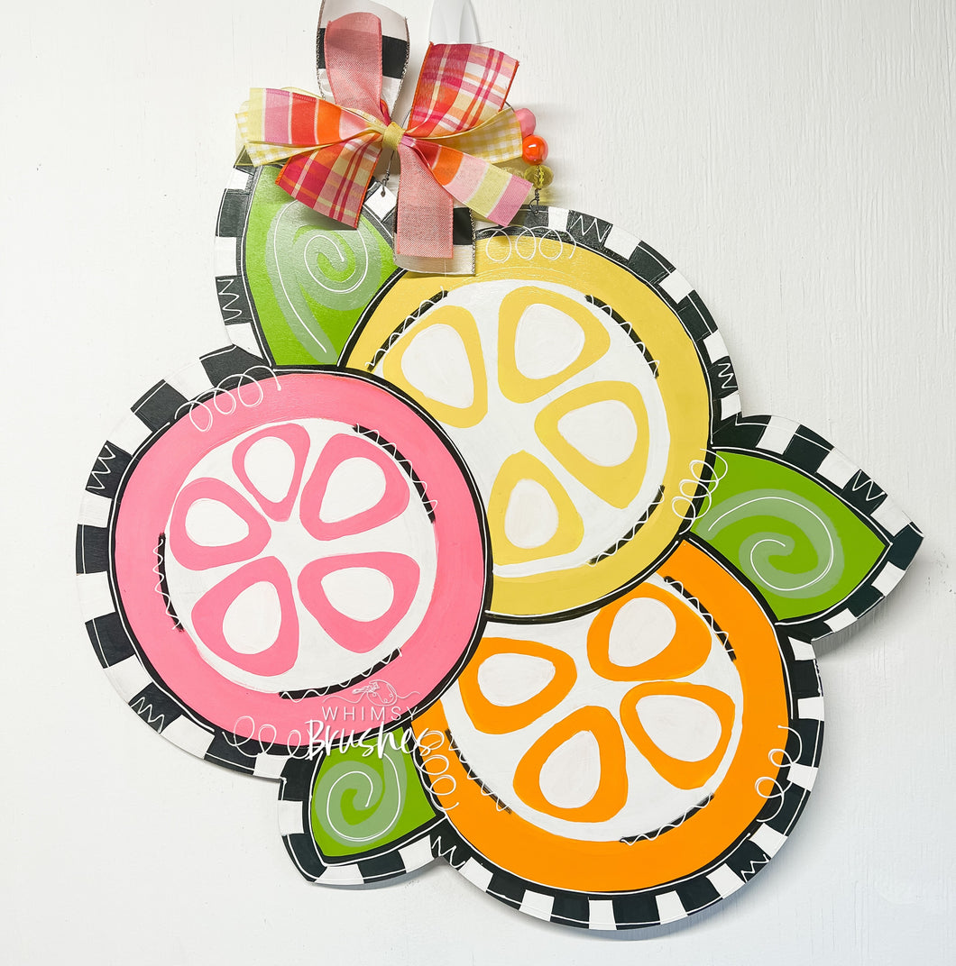 Lemon Trio Doorhanger