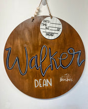 Load image into Gallery viewer, Custom Baby Name Round Doorhanger
