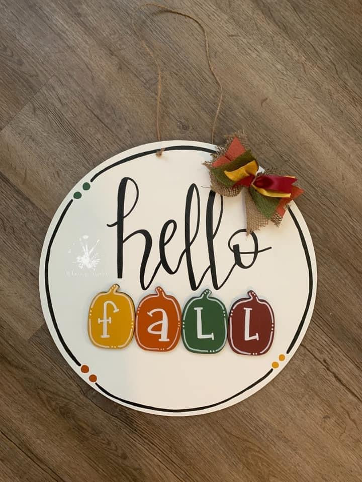 Hello Fall Doorhanger