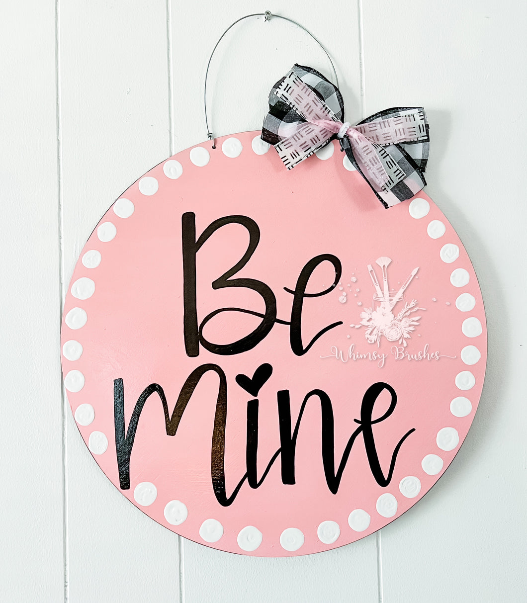 Be Mine Round Doorhanger