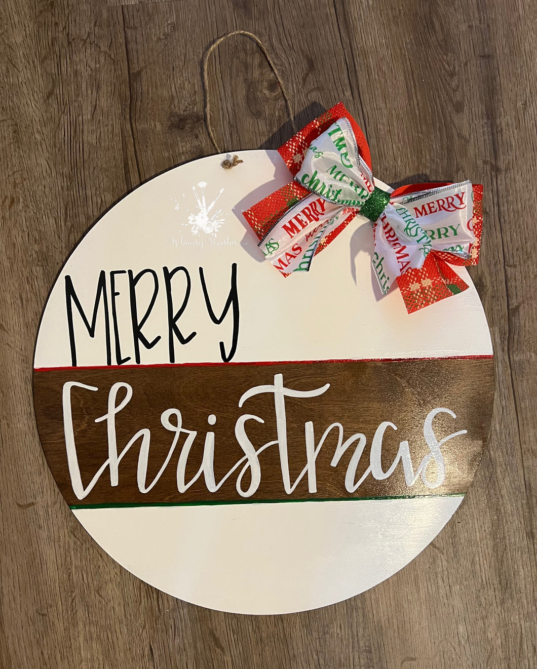 Merry Christmas Round Doorhanger