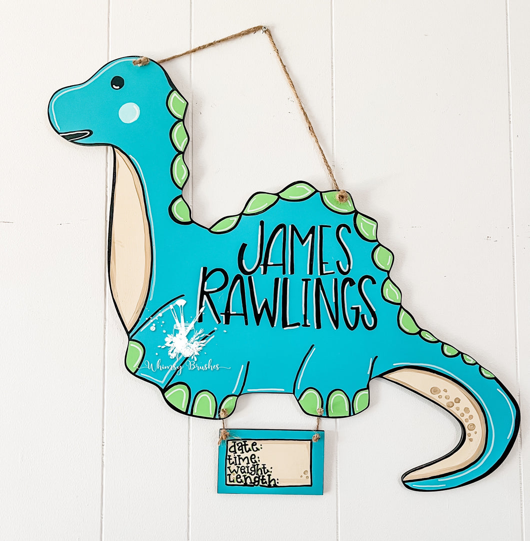 Dinosaur Baby Doorhanger