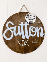 Load image into Gallery viewer, Custom Baby Name Round Doorhanger
