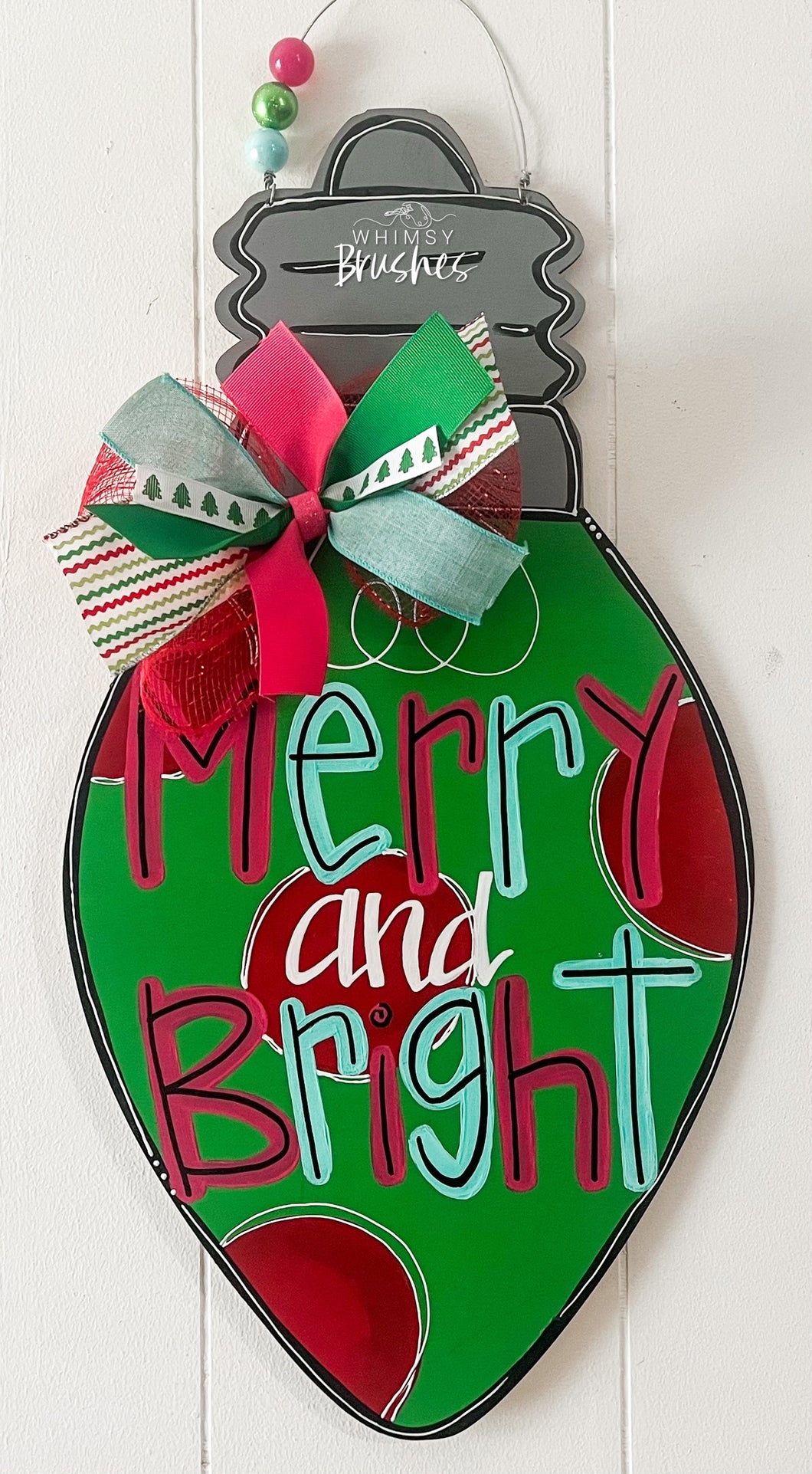 Merry and Bright Light Doorhanger
