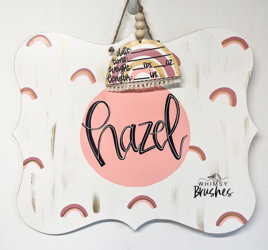 Boho Rainbow Quatre Le Foil Doorhanger