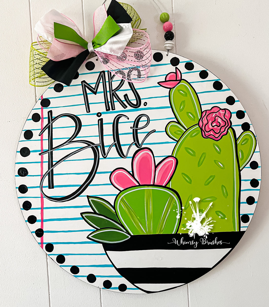 Notebook Cactus Teacher Doorhanger