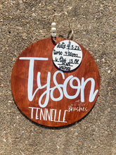 Load image into Gallery viewer, Custom Baby Name Round Doorhanger
