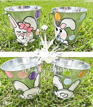 Load image into Gallery viewer, Polka Dot Bunny Easter Bucket
